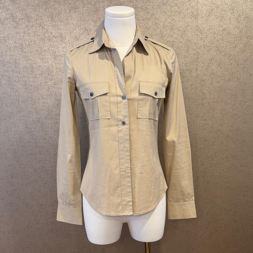 Theory Beige Button Down - image 1